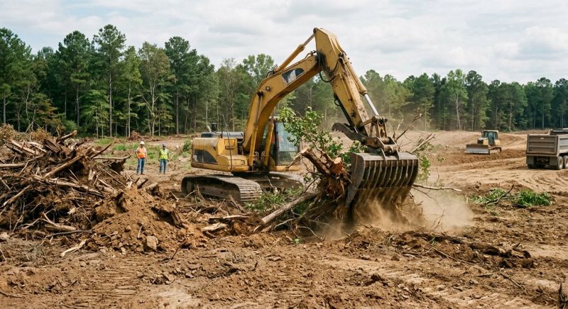 Construction Site Land Clearing in Houston, TX
