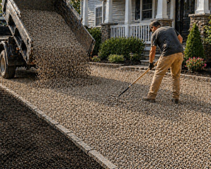 Gravel Spreading in Calvert County, MD
