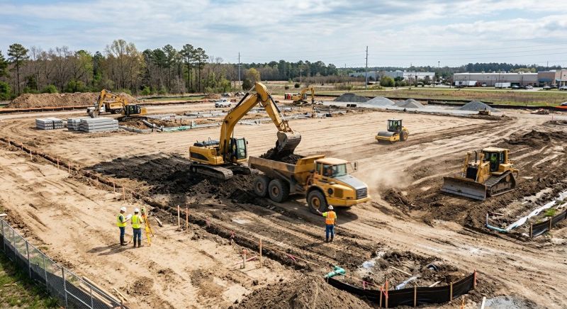 Parking Lot Site Preparation in Katy, TX