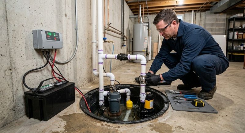 Sump Pump Installation in Manchester, NH